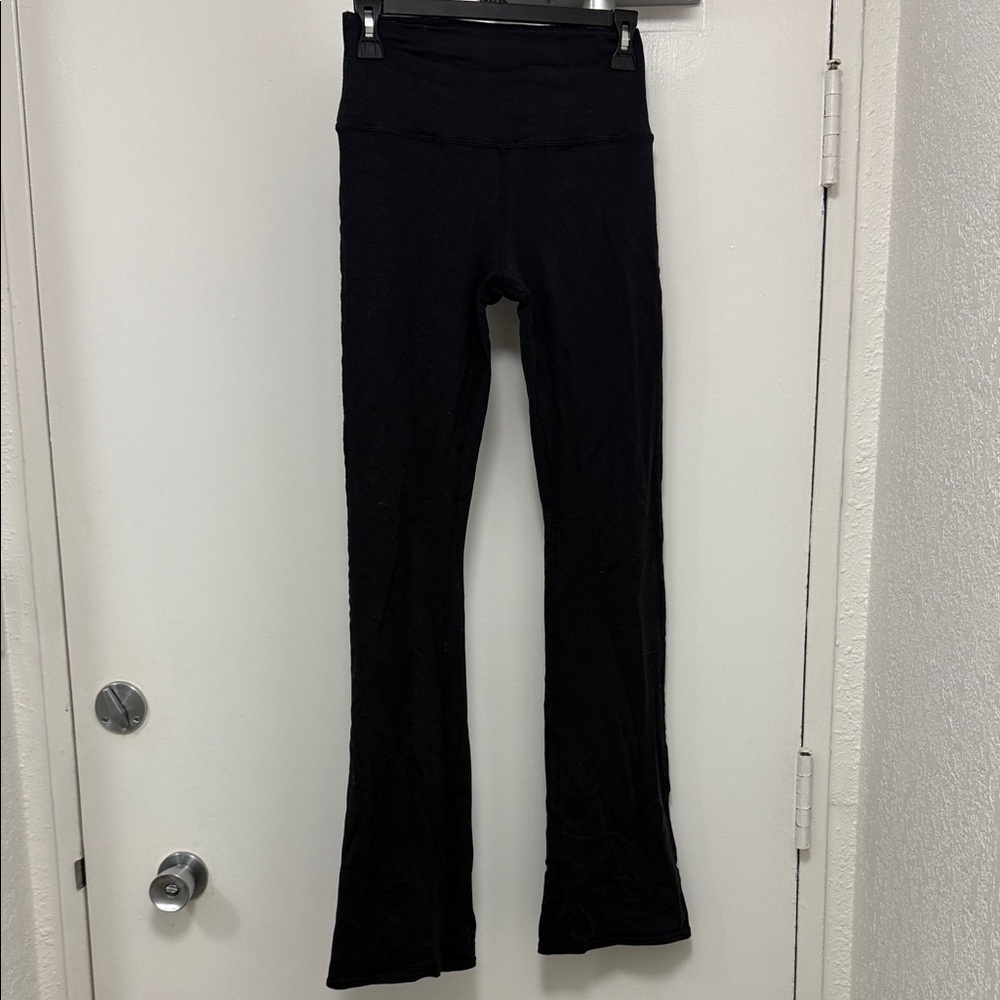 Alo Black High-Waisted wide legged Yoga Pants